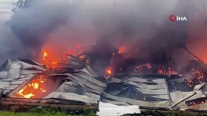 Sabaha kadar süren yangının büyüklüğü gün ağarınca ortaya çıktı