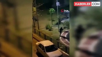 Sultangazi'de Parktaki Ağacı Yerinden Söken Şahıs Kameralara Yansıdı