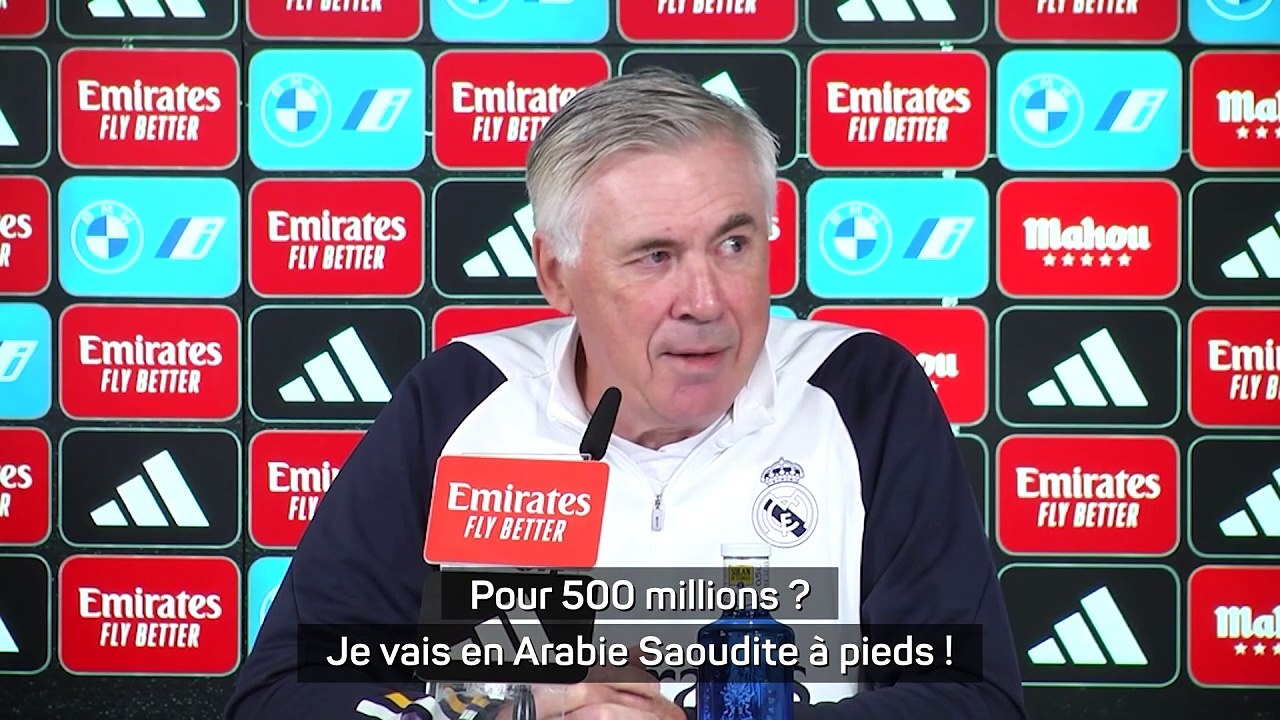 Ancelotti : "Pour 500 millions, j'y vais à pieds !"
