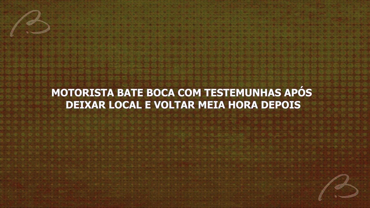 Acidente na Martim Afonso tem bate-boca depois de motorista deixar local e reaparecer meia hora depois