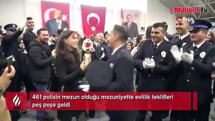Mezuniyet töreninde evlilik teklifleri peş peşe geldi!