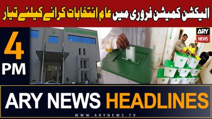 ARY News 4 PM Headlines 9th December 2023 | Election 2024 - Big News