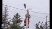 Fearless Cat Takes Massive Leap Off Utility Pole to Escape Would-Be Rescuer, Wild Video Shows