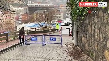 Heyelanda hastane yolu çöktü, giriş çıkışlar araç ve yayalara kapatıldı