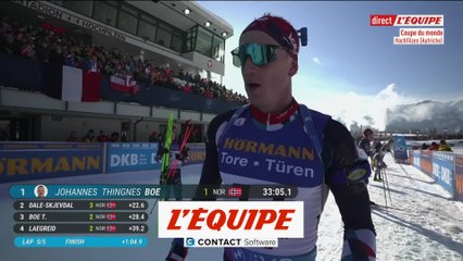 Johannes Boe remporte la poursuite d'Hochfilzen - Biathlon - CM (H)