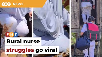 Video of dedicated rural nurse in muddied uniform touches hearts