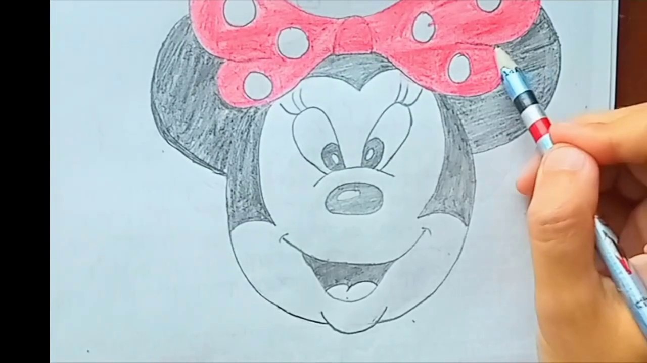 Learning how to draw minnie mouse step by step | drawing course.