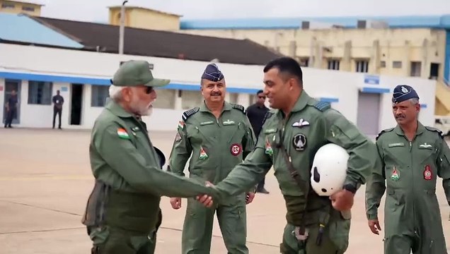 Prime Minister Narendra Modi takes a sortie on Tejas aircraft in Bengaluru, Karnataka