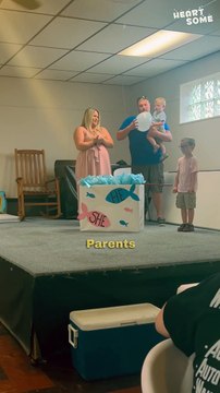 Parents' Joyful Surprise for Baby Girl || #heartsome #genderreveal