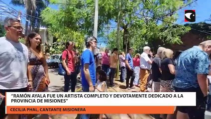 Músicos y vecinos despidieron a Ramón Ayala en el Monumento al Mensú de la Bajada Vieja