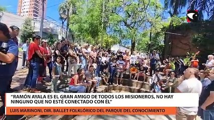 Posadas | Músicos y vecinos despidieron y homenajearon a Ramón Ayala en el Monumento al Mensú