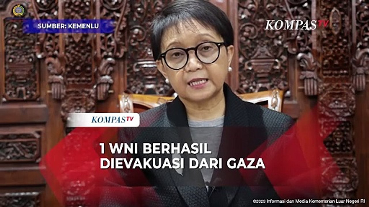 Menlu Retno: Satu WNI Berhasil Dievakuasi dari Gaza Palestina