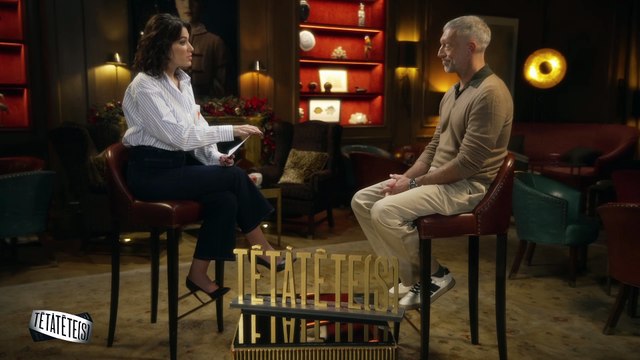 Vincent Cassel invité dans l'émission Tête à tête(s) , présentée par Laurie Cholewa, sur Canal+.