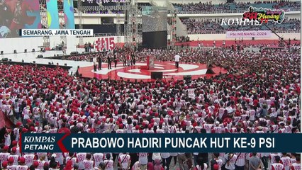 Isi Pidato Prabowo saat Hadiri Puncak HUT Ke-9 PSI