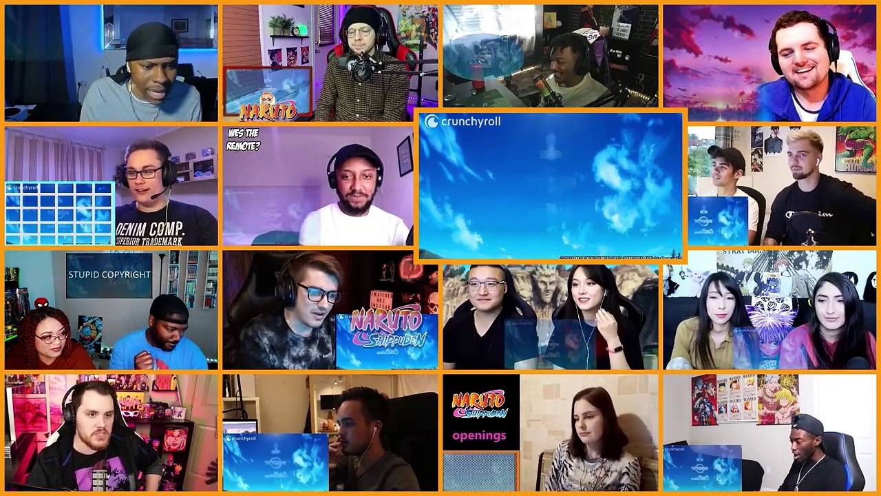 NARUTO SHIPPUDEN ALL OPENINGS 1-20  REACTION MASHUP