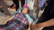 وصول مصابين من المستشفى المعمداني إلى مجمع ناصر الطبي