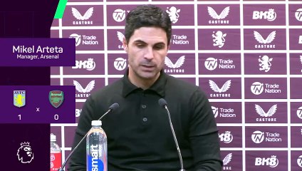 Arteta happy with Arsenal performance, if not result, after Villa defeat