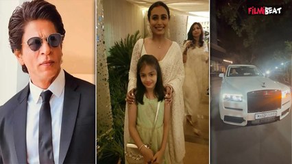 Shah Rukh Khan with Sons Abram and Aryan attended Rani Mukerji's daughter Adira's birthday bash