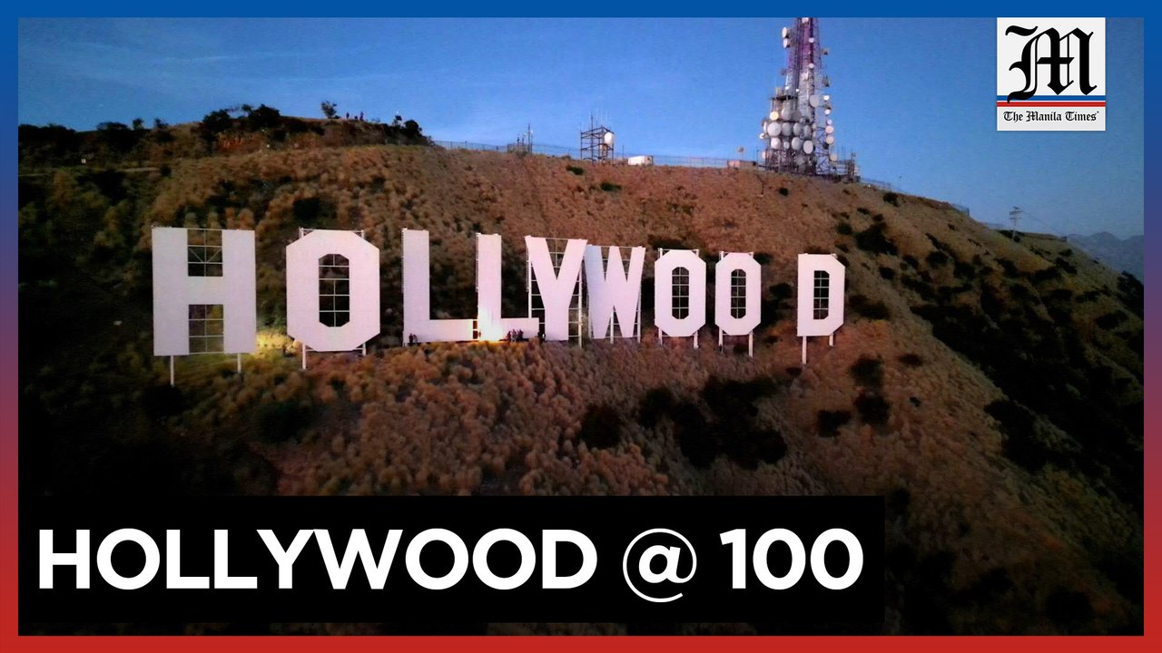 Hollywood sign lights up to mark its 100th anniversary