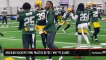 Green Bay Packers Final Practice Before MNF vs Giants