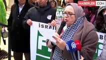 Filistin Platformu İsrail'in Gazze'ye yönelik saldırılarını Kadıköy'de protesto etti