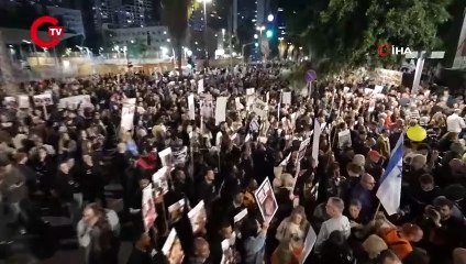İsrailli esir yakınları Tel Aviv’de protesto düzenledi