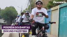 Solidaritas Dukung Palestina, Ratusan Pesepeda Gelar Aksi di Rumah Pitung Cilincing