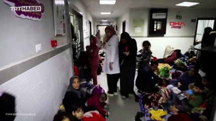 Filistin Kızılayı, Al-Amal hastanesine sığınanların görüntüsünü paylaştı