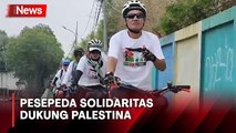 Ratusan Pesepeda Gelar Aksi Solidaritas Dukung Palestina di Rumah Pitung Cilincing
