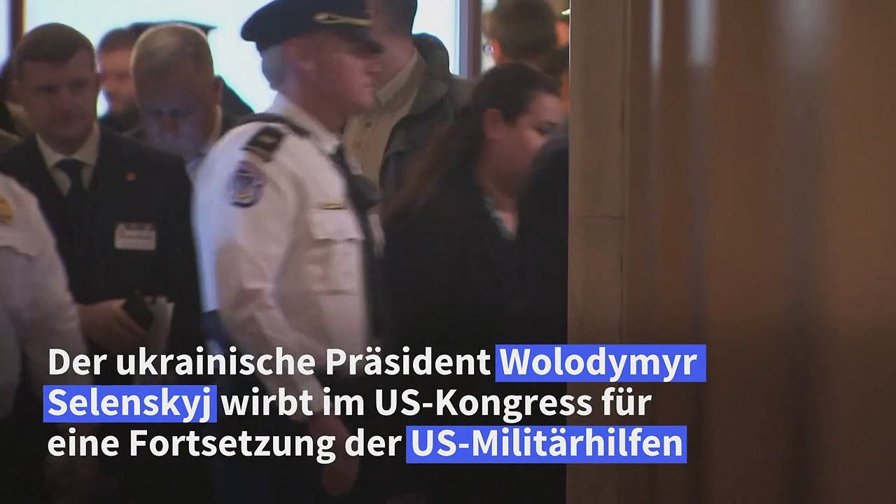 Selenskyj wirbt im US-Kongress für neue Militärhilfen