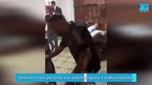 Detienen a seis personas tras violento ingreso a la Municipalidad