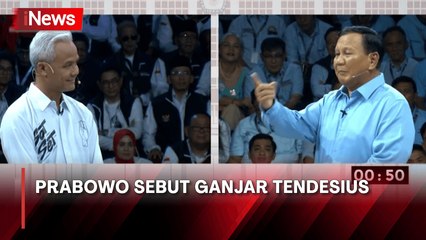 Cecar Pertanyaan tentang Pelanggaran HAM Berat, Prabowo Sebut Ganjar Tendesius