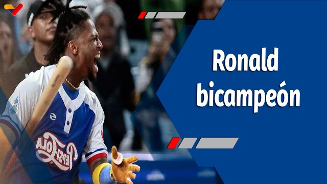 Deportes VTV | Ronald Acuña Jr. se alzó como el bicampeón del Jonrón Derby