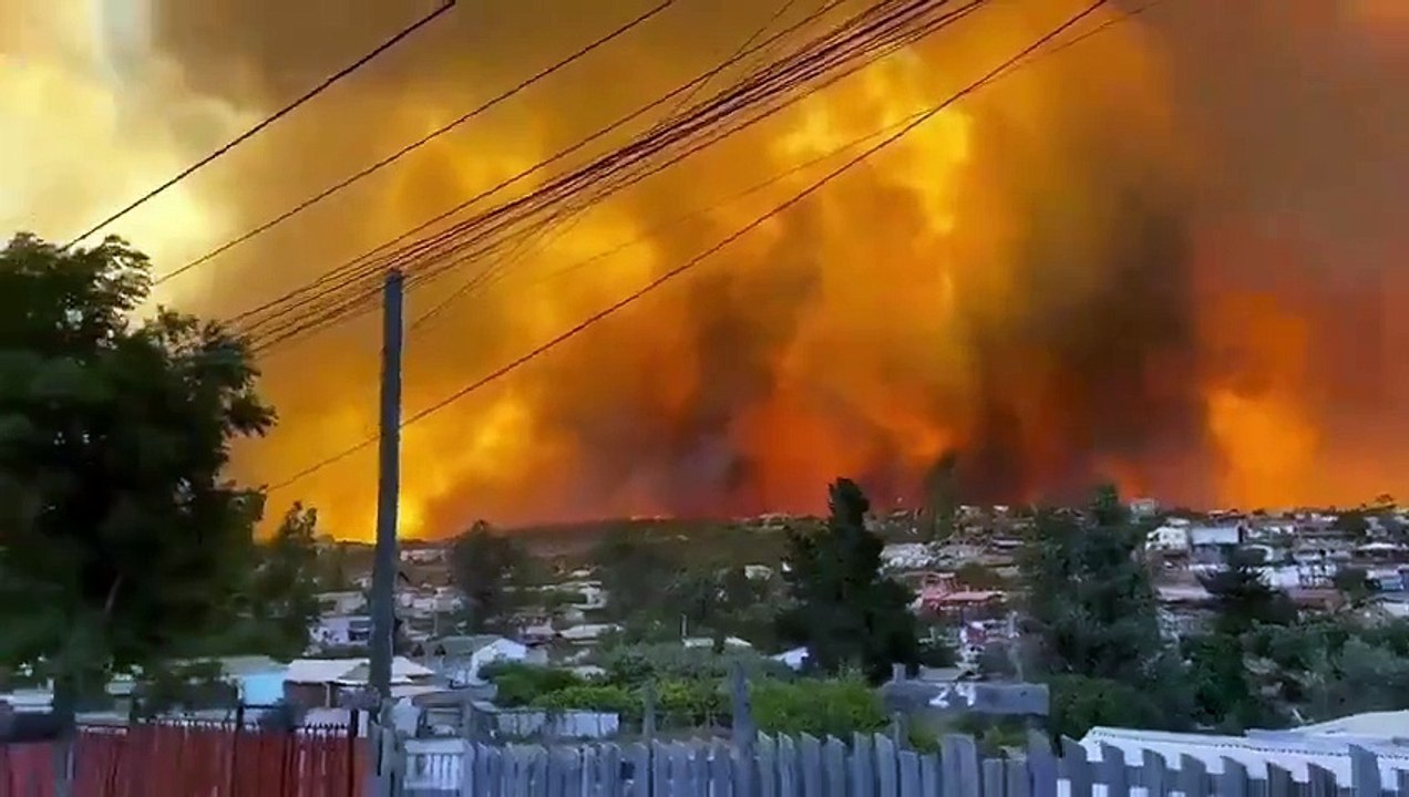 Breaking… A big fire in Chile