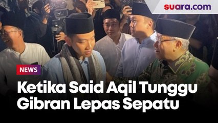 Ketika Said Aqil Siradj Tunggu Gibran Lepas Sepatu