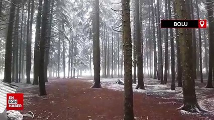 Bolu’nun yüksek kesimleri beyaz örtüyle kaplandı