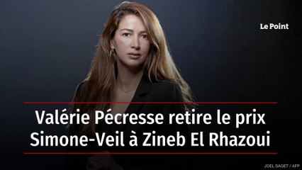 Valérie Pécresse retire le prix Simone-Veil à Zineb El Rhazoui