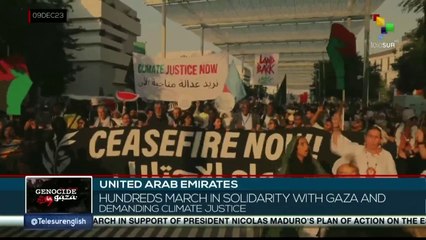 United Arab Emirates: Hundreds march in solidarity with Gaza and demanding climate justice