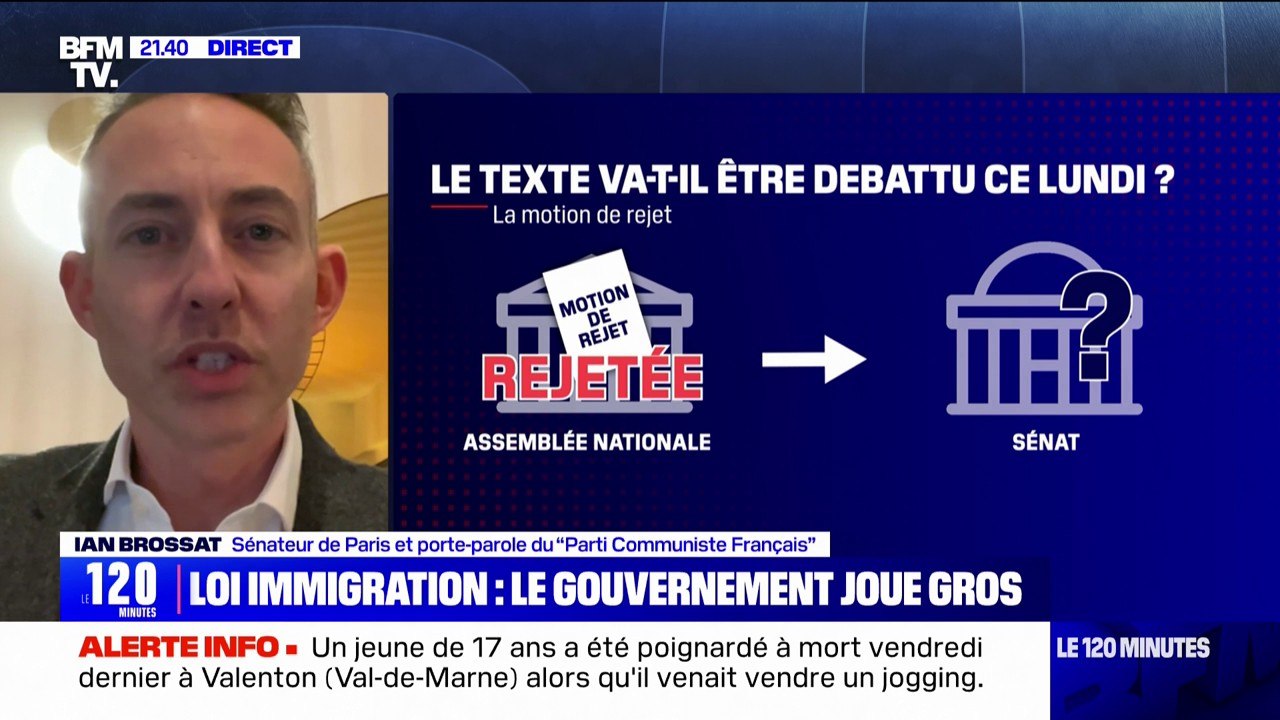 Projet de loi immigration: "Les députés communistes voteront la motion de rejet" des écologistes, affirme Ian Brossat