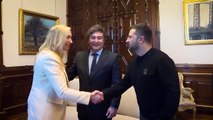 Javier Milei se reunió con Volodymyr Zelenskyy