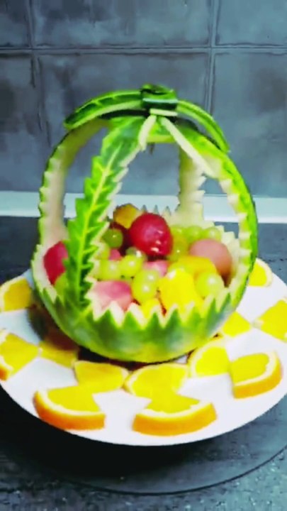 How to Carve fruit very fast and beautiy part 10