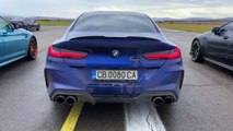 BMW M8 Competition Gran Coupe vs Mercedes AMG GT 63S Brabus WET Drag Race!
