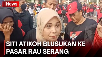 Siti Atikoh Blusukan ke Pasar Rau Serang, Cek Harga Bahan Pokok