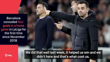 Xavi concerned by seven point gap on Girona after home defeat
