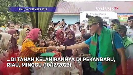 Momen Sandiaga Uno Joget 3 Jari Bersama Emak-emak di Riau