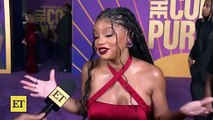 The Color Purple_ Halle Bailey on FANGIRLING Over Taraji P. Henson and Fantasia