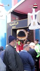 توافد الناخبين بأعداد كبيرة امام لجنة مدرسة الخديوي اسماعيل حي السيدة زينب