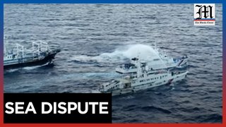 Chinese Coast Guard (CCG) blasts water cannons on PH ships again