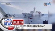 Pilipinas, naghain ng diplomatic protest sa China kaugnay sa water cannon incident sa West Ph Sea | GMA Integrated News Bulletin