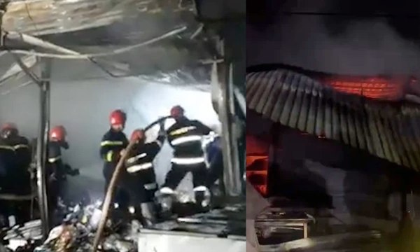 Cháy chợ Thống Nhất (Bình Phước), hàng chục kiot bị thiêu rụi